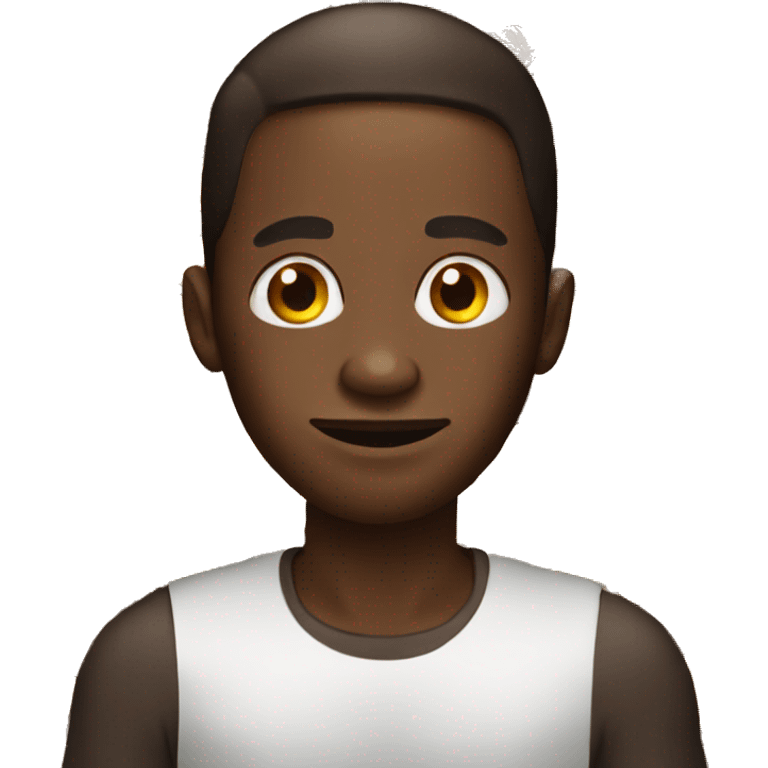 black man eating chocolate  emoji