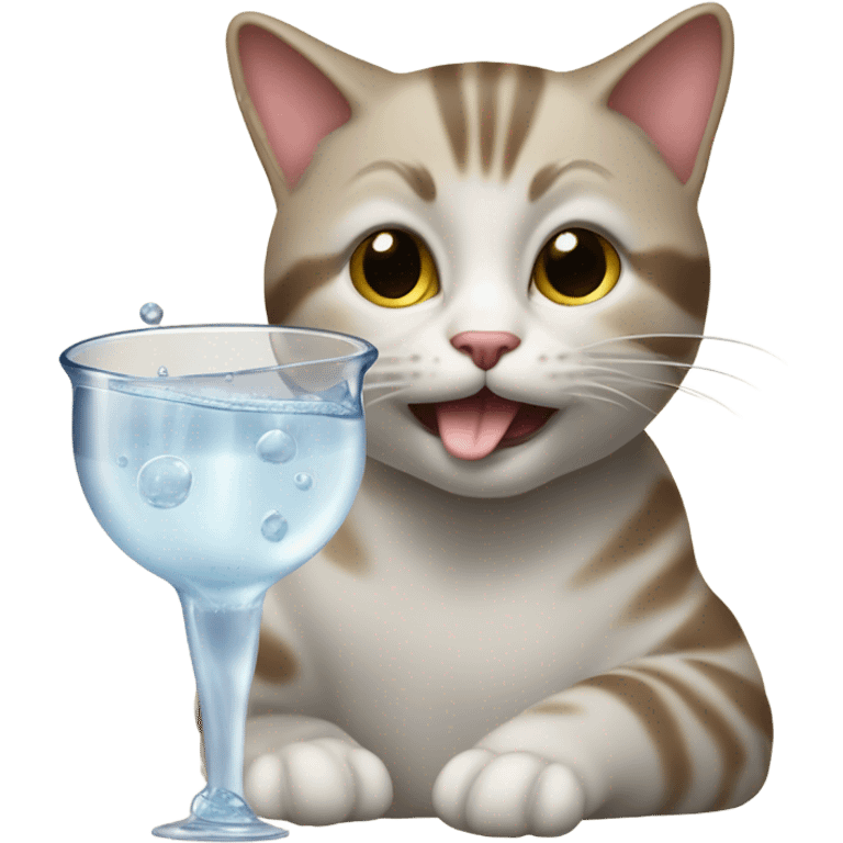 cat drinking tris emoji