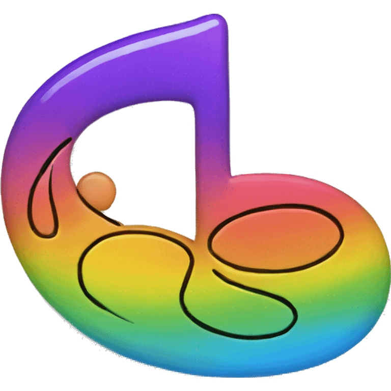 music note rainbow emoji