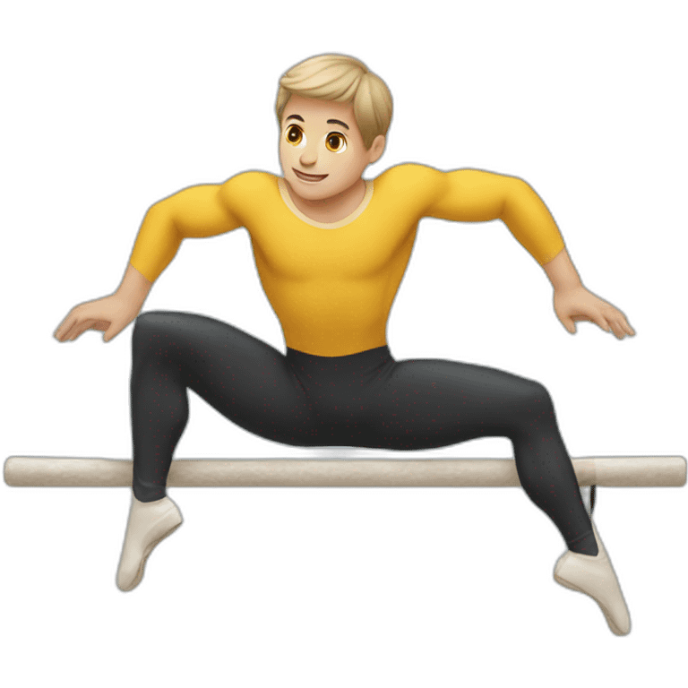 Boy Gymnast who is doing pommel horse emoji