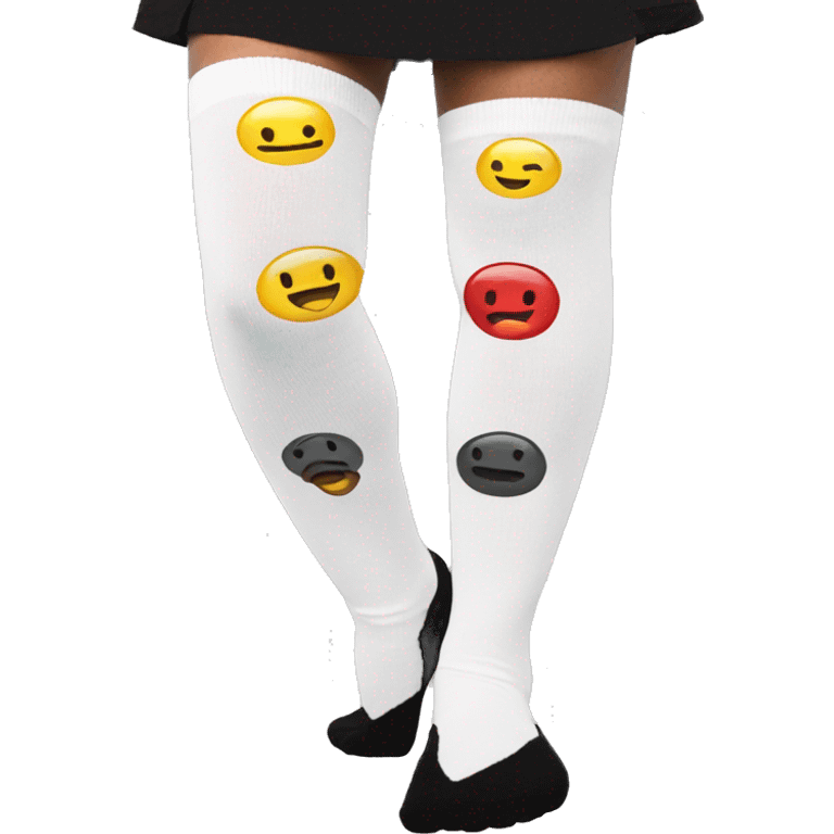  Plain Black over knee socks emoji