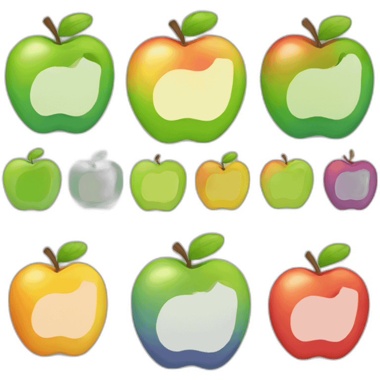 apple six colours company flat logo emoji