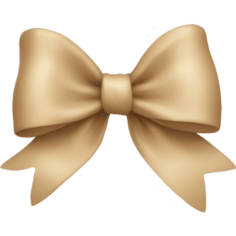 Beige Christmas bow emoji