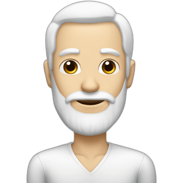 A tall skinny man with white hair and a black beard emoji