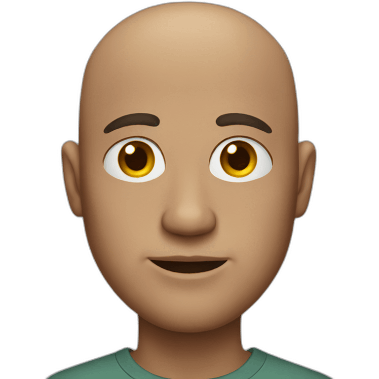 bald man with freckles on his face emoji