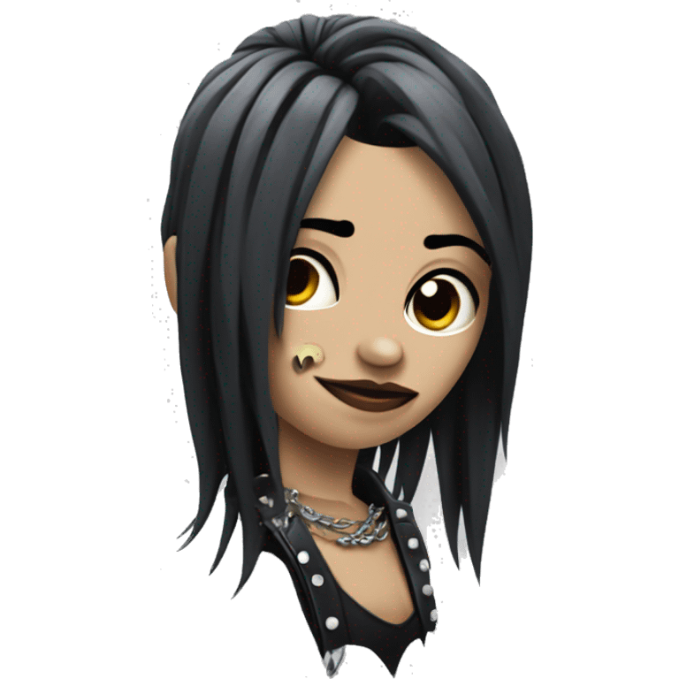 Punk chica gotica, con alas emoji