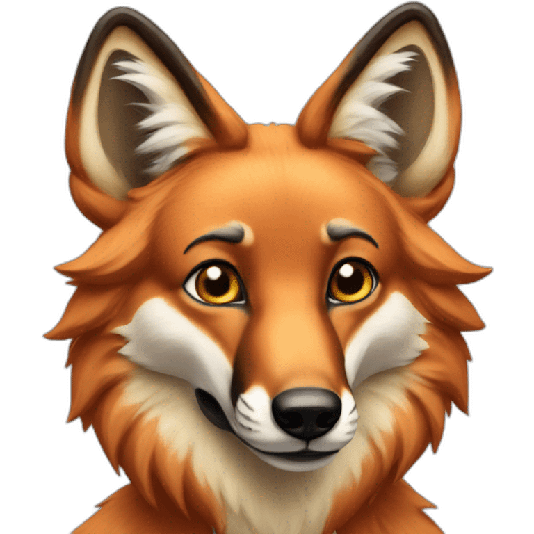 Maned wolf emoji