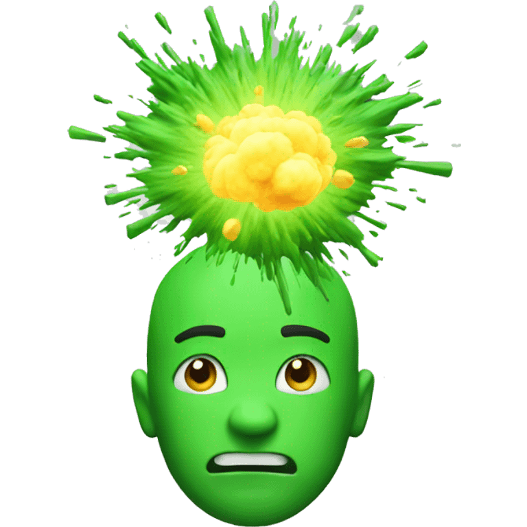 head explosion green emoji