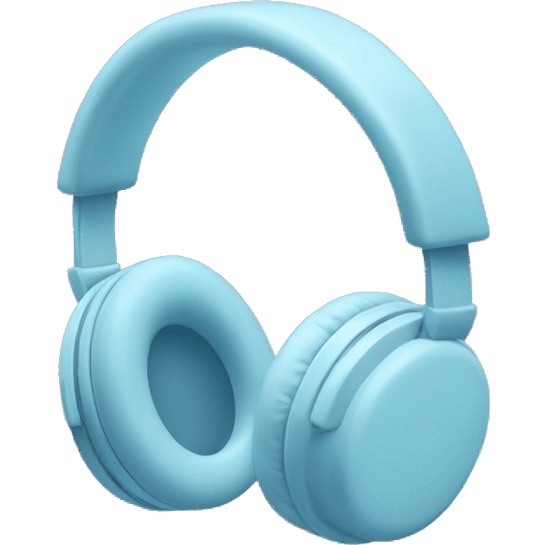 Pastel blue headphones  emoji