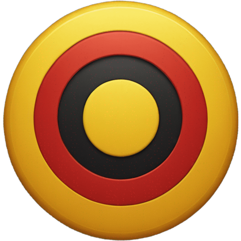 a black and red rectangle with a medium-sized yellow circle in the middle emoji