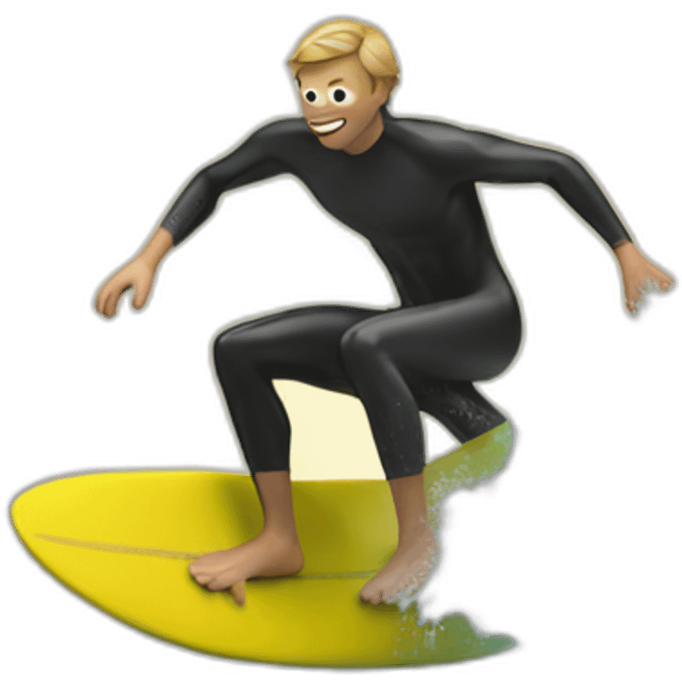 Surfer on a wave getting tubed emoji