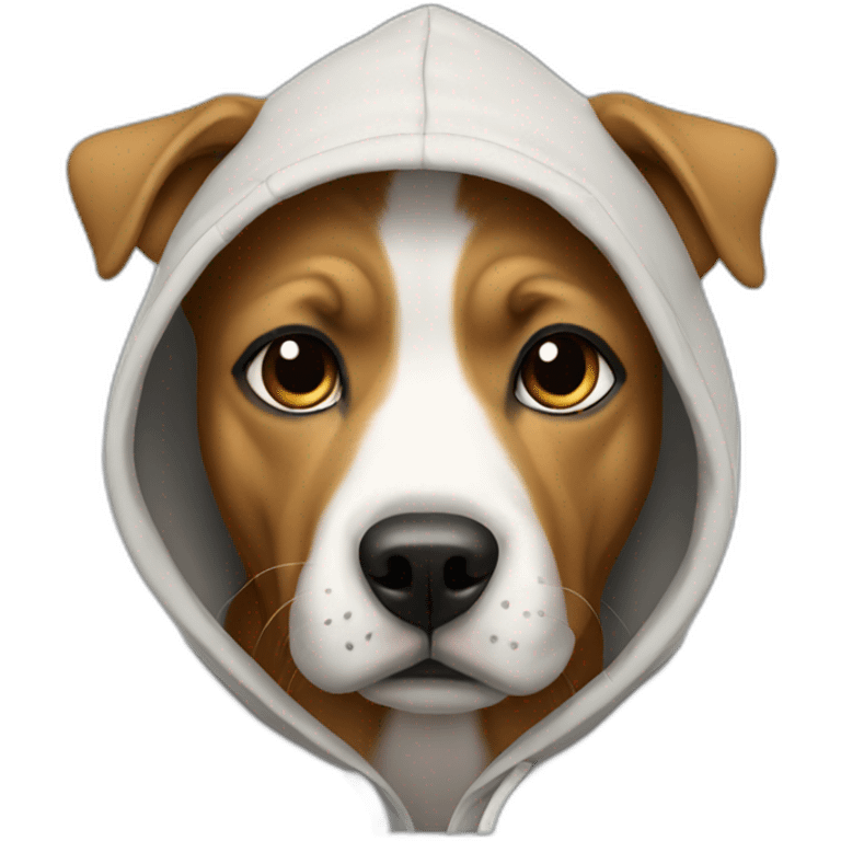 dog wearing a hoodie emoji