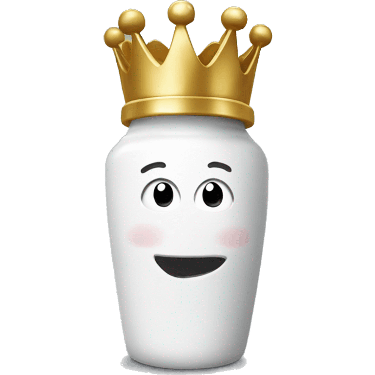 salt shaker wearing a gold crown emoji