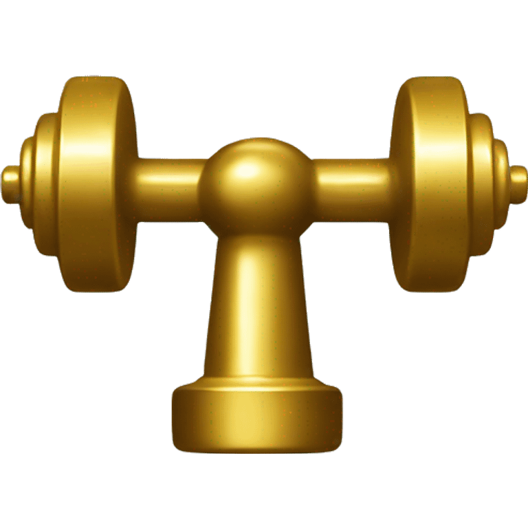 gold dumbell emoji