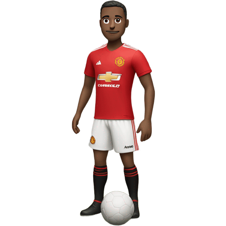 Create a man wearing a Manchester United kit emoji