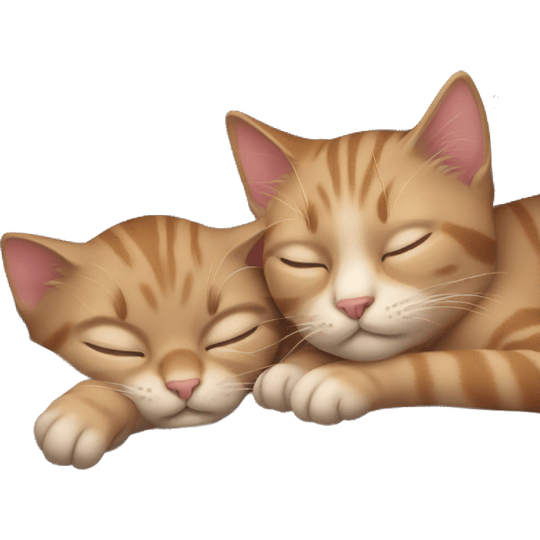 Two cats sleeping together emoji