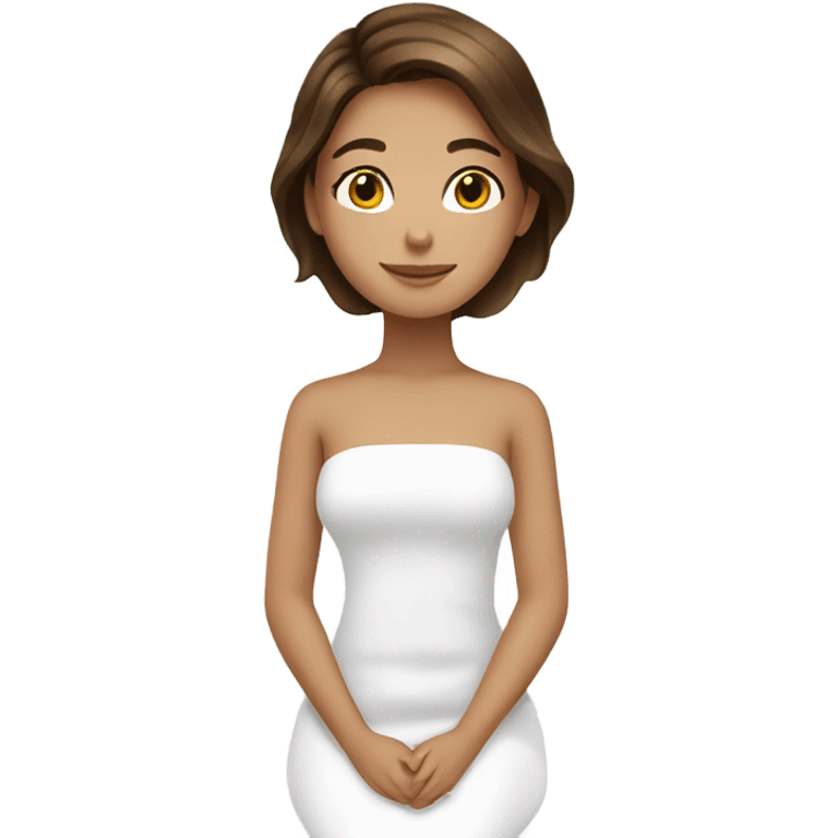 A girl with brown hair at the spa emoji