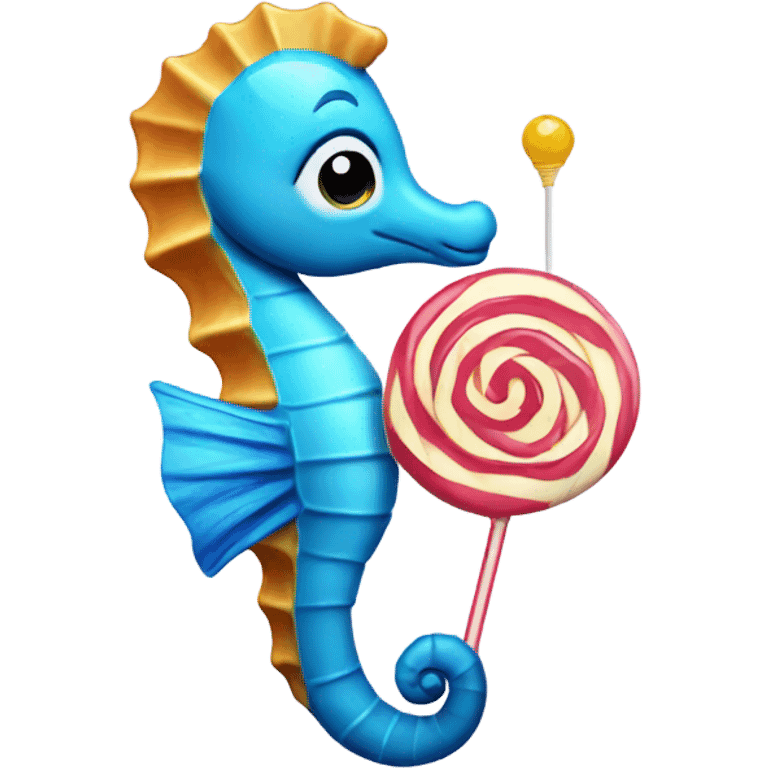 seahorse with lollipop  emoji