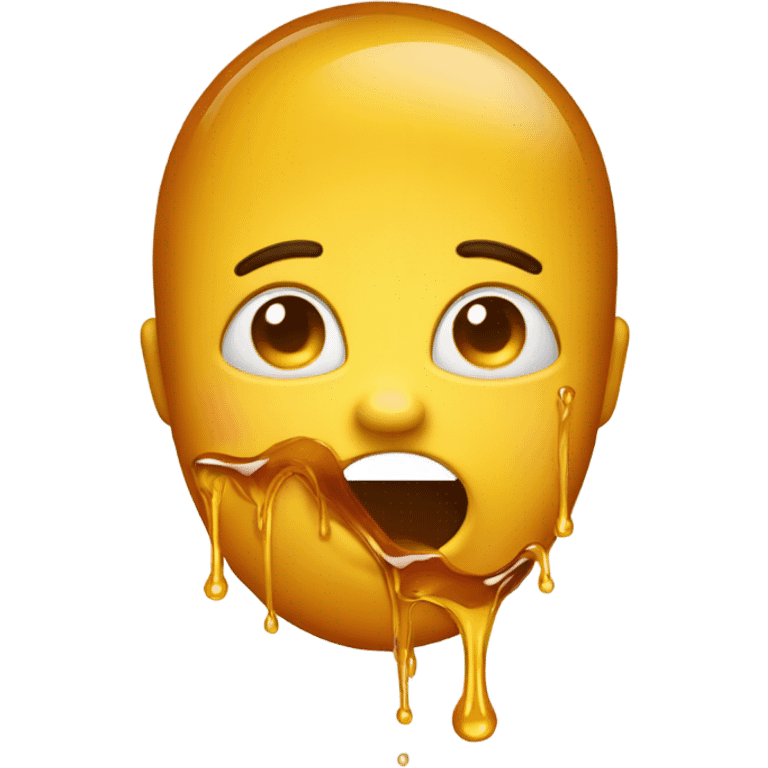 Emoji face with honey coming out of his mouth emoji