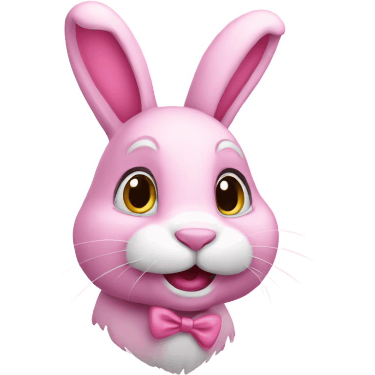 Pink Easter bunny emoji