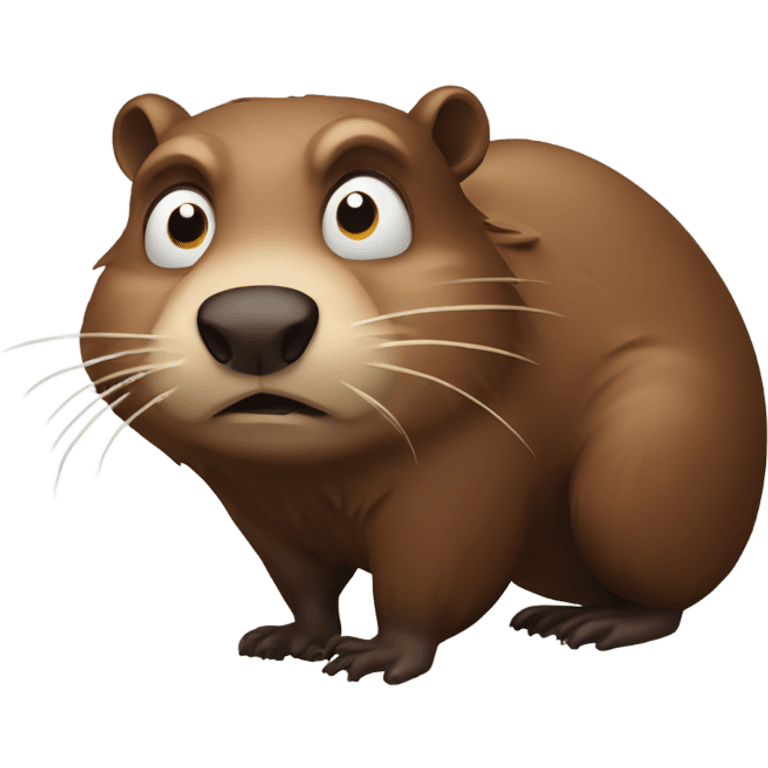 Anxious beaver emoji