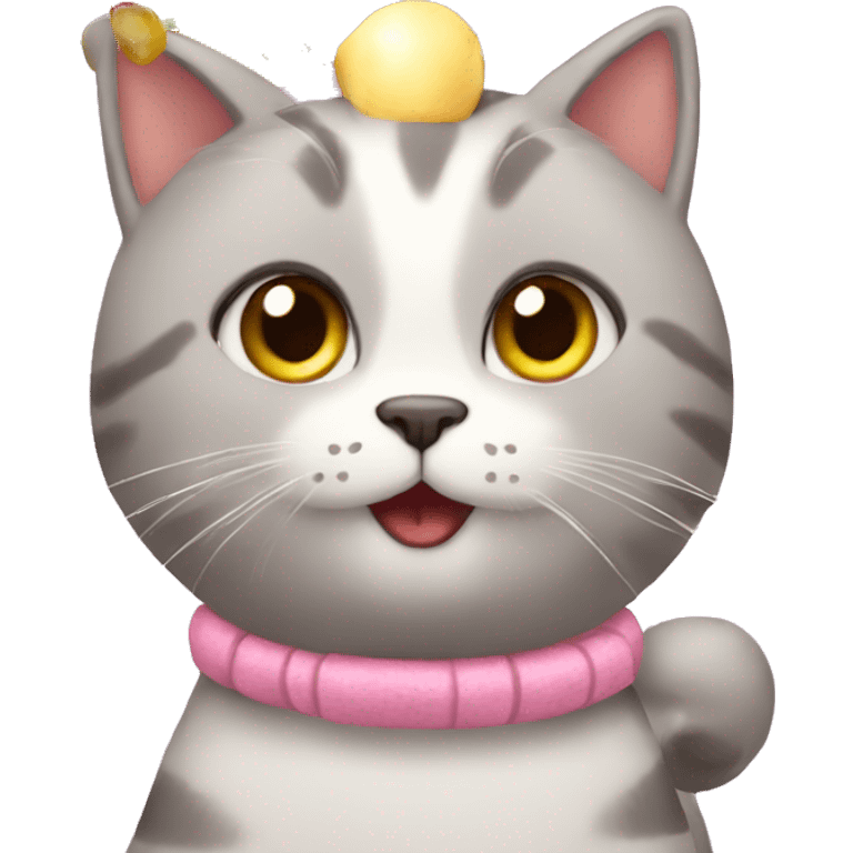 cat birthday party emoji