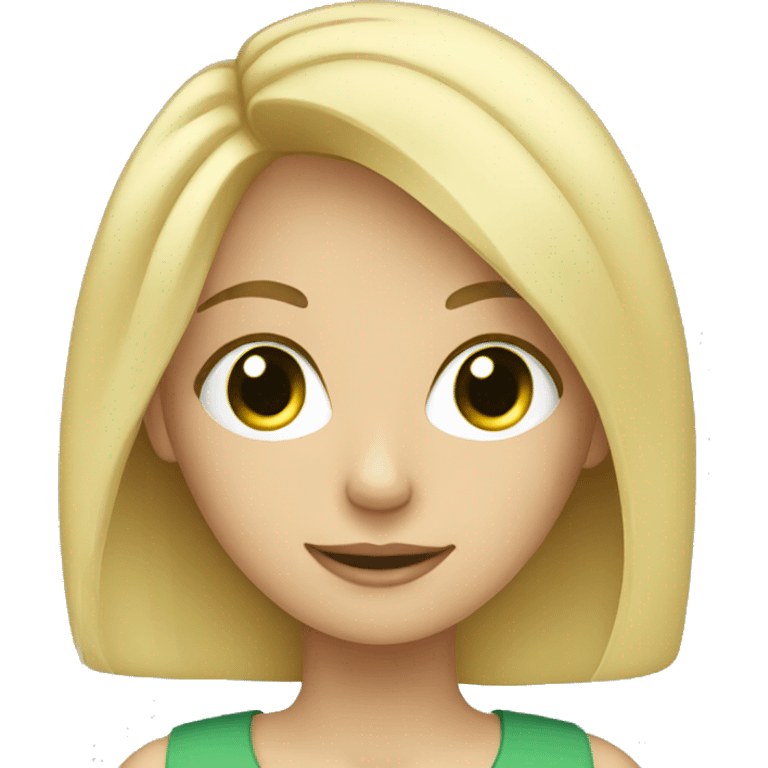 BLONDE GIRL WITH GREN EYES WORKING ONLINE emoji