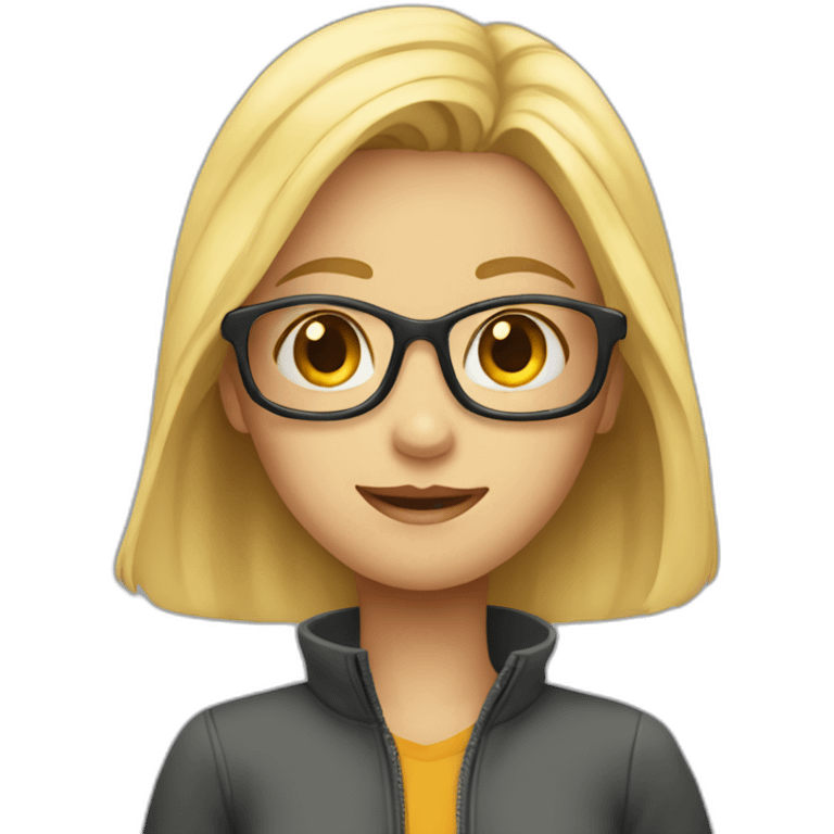 blond girl at the bus stop emoji