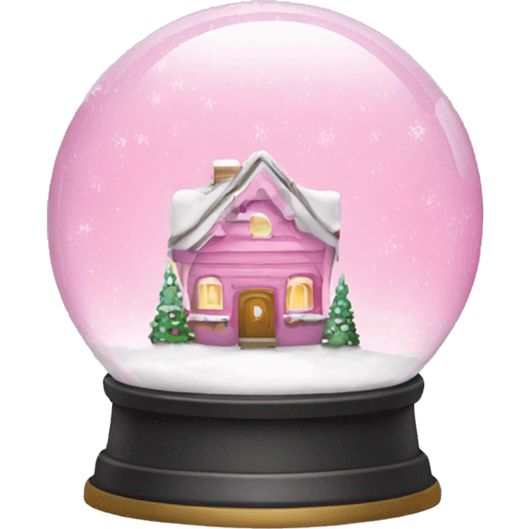 Pink snow globe  emoji