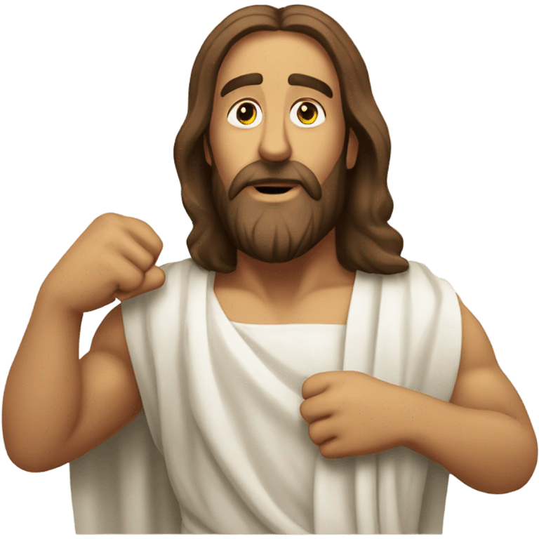 Jesus doing pushups emoji