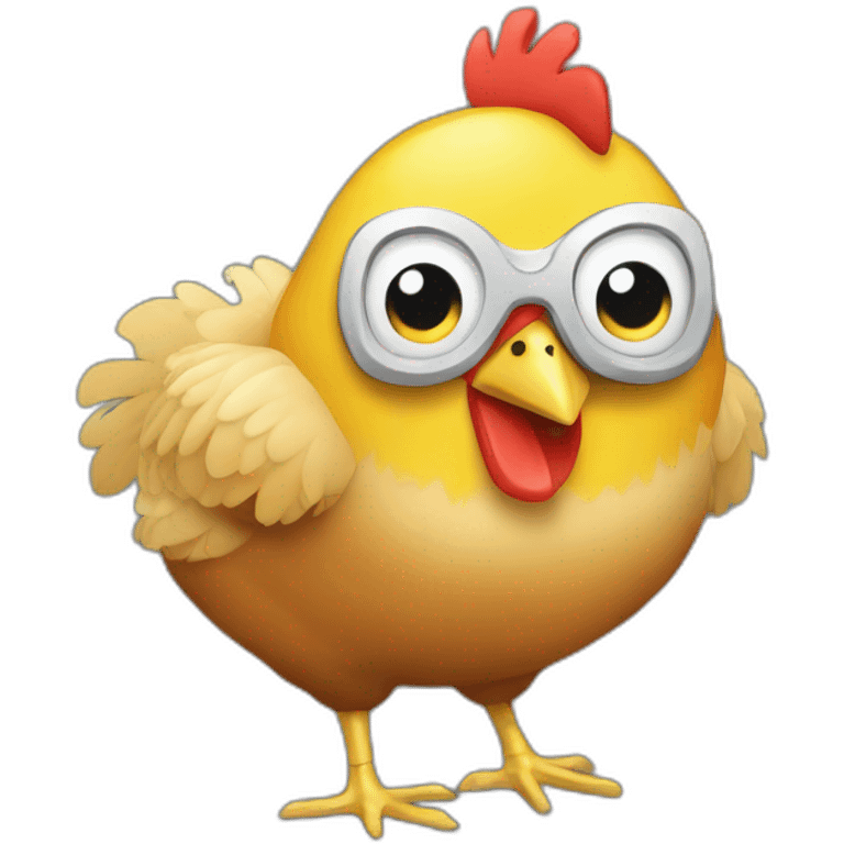 Chicken coding computer emoji