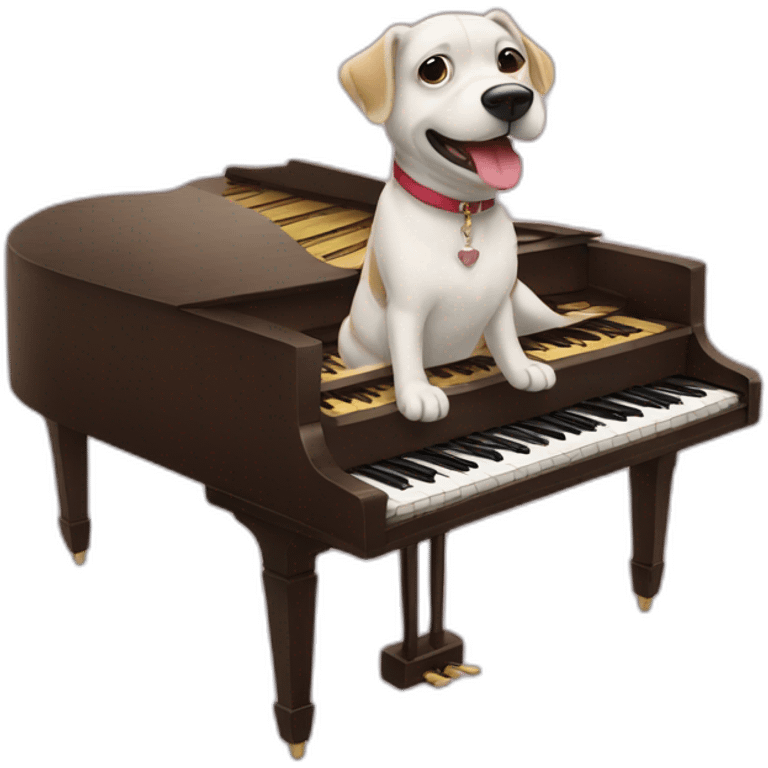 Chien piano emoji