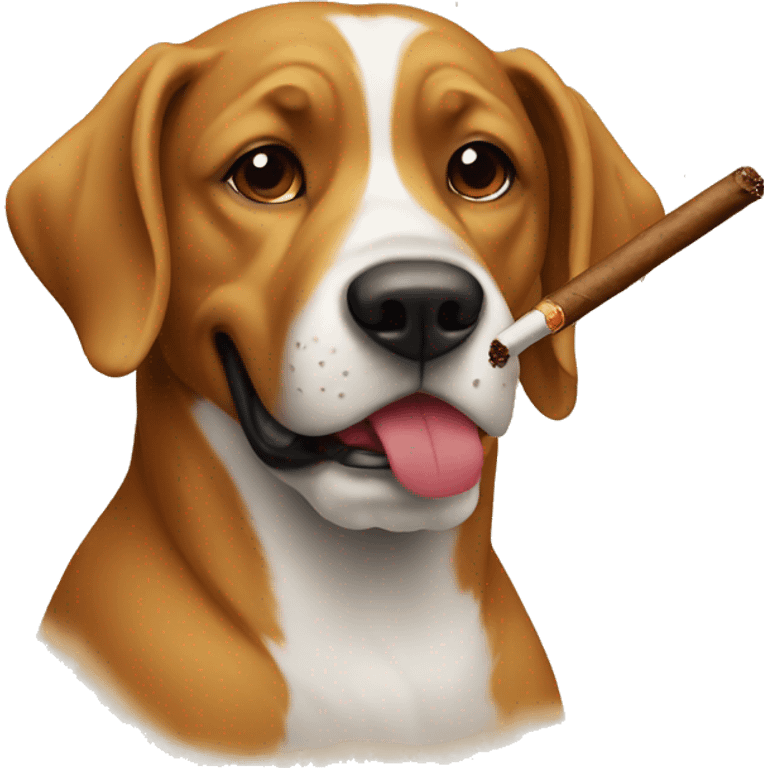 Dog with cigar emoji