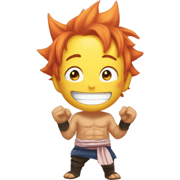 Natsu tenant Happy dans ses bras emoji