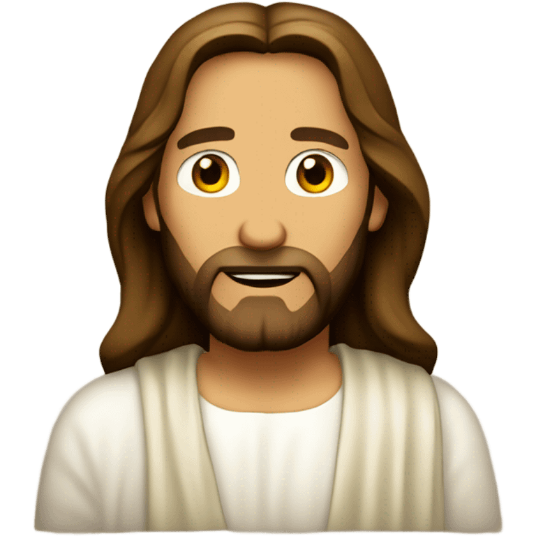 Jesus Christ peeking emoji