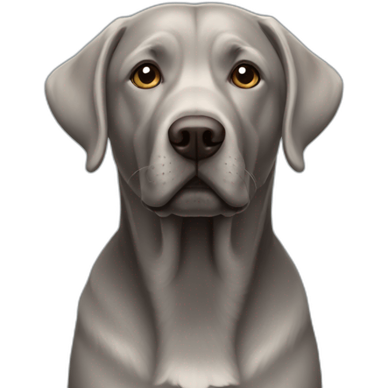 grey labrador emoji