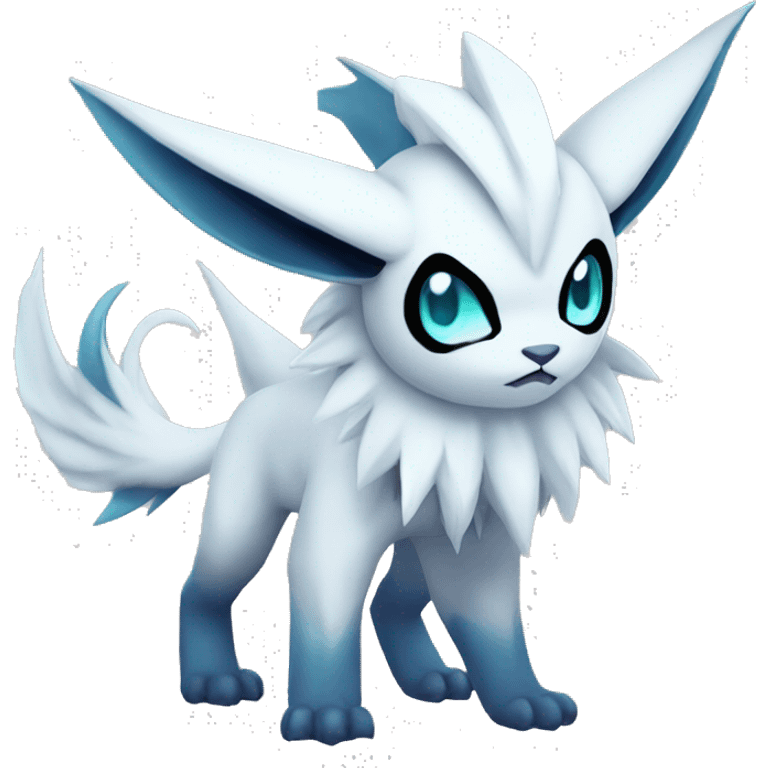 Edgy Cool Kawaii Absol-Silvally-Vaporeon-Absol-Pokémon Full Body emoji