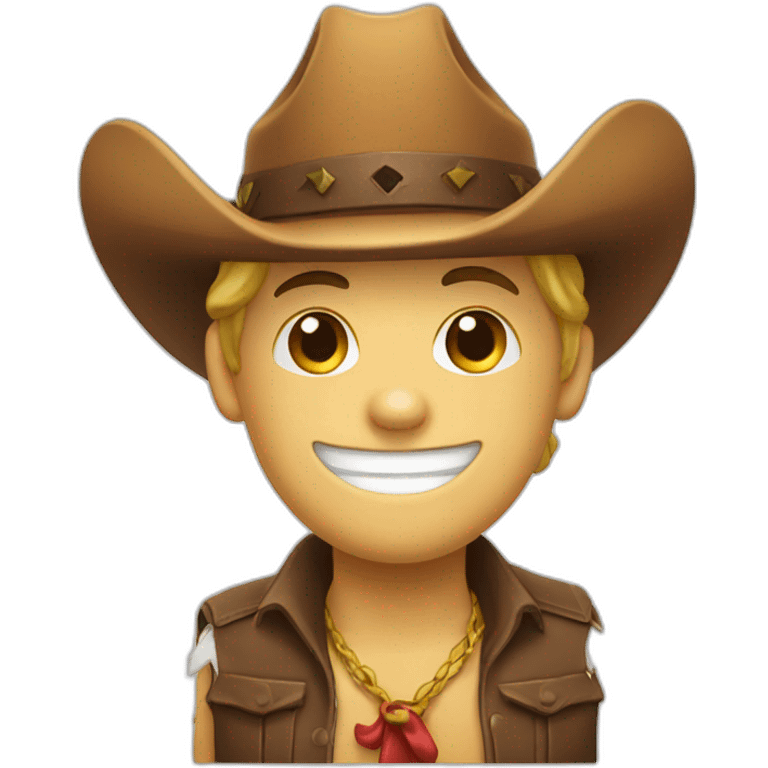 smile emoji whit thumb up and cow boy hat emoji