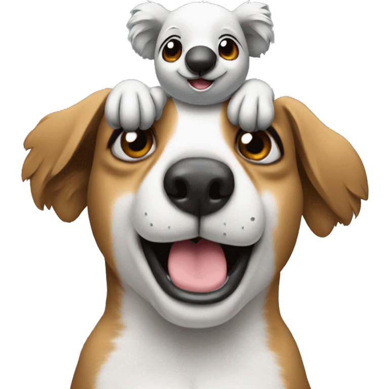 Koala holding a beagle dog emoji