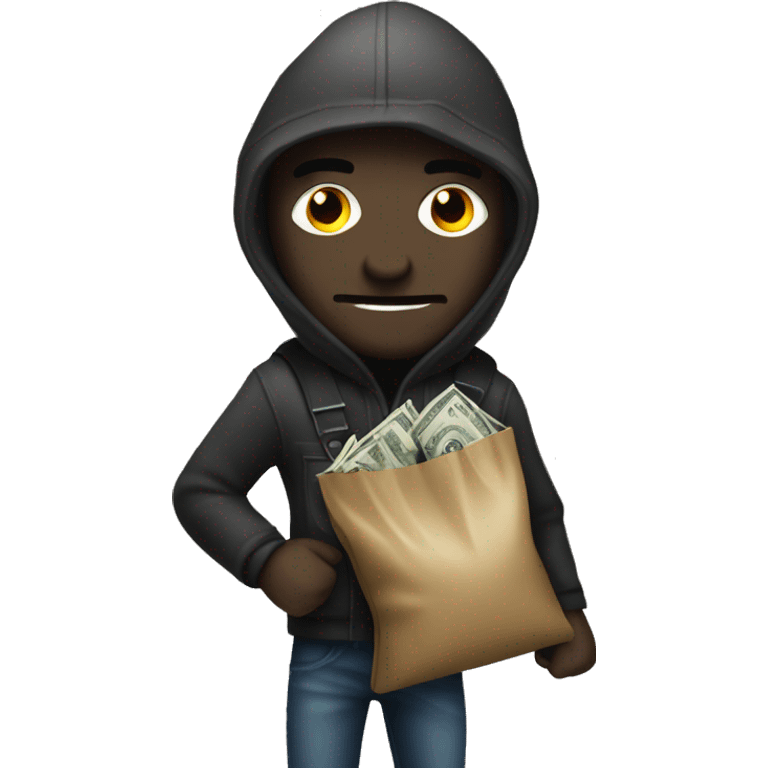 robber with bag of money emoji