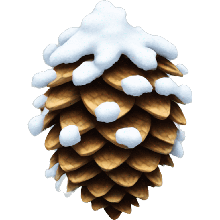 Pinecone with snow on it emoji