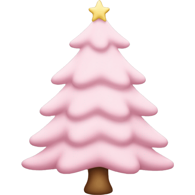 pastel pink christmas tree emoji