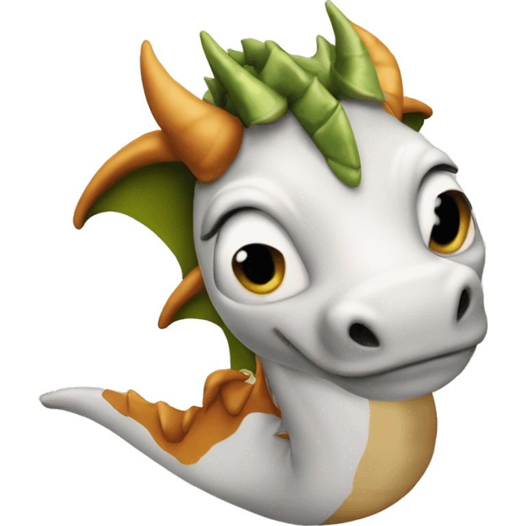 dragon sur une vache emoji