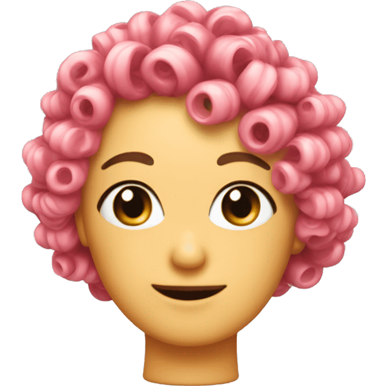 a plastic curler for hair emoji