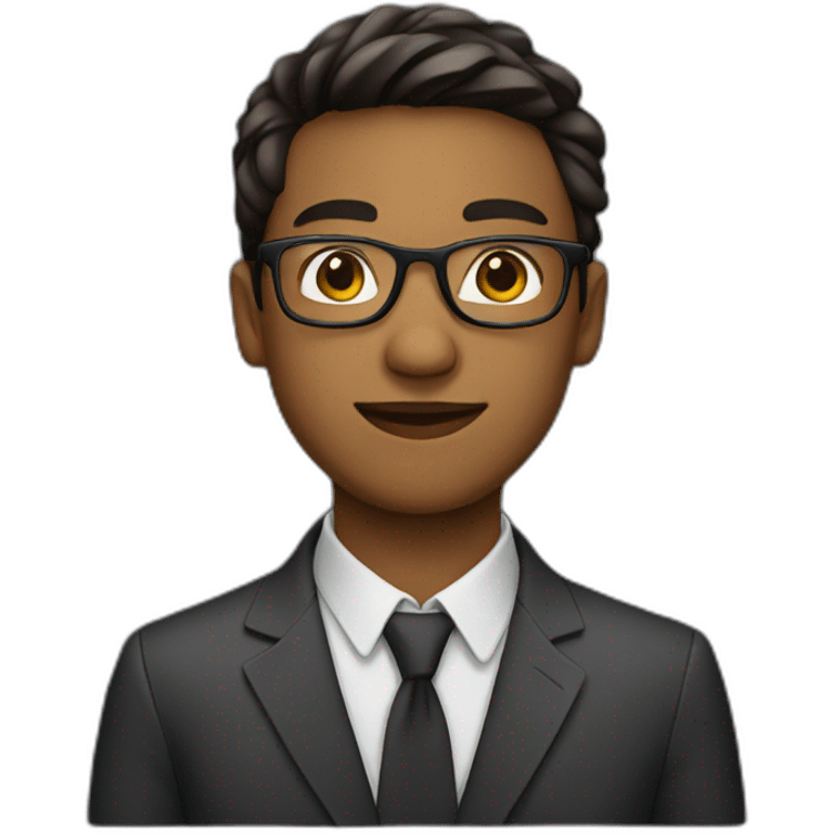 young man wearing eyeglasses emoji