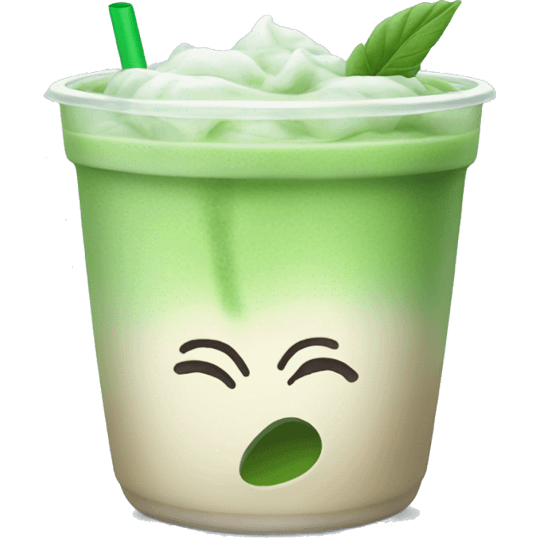 Iced matcha latte emoji