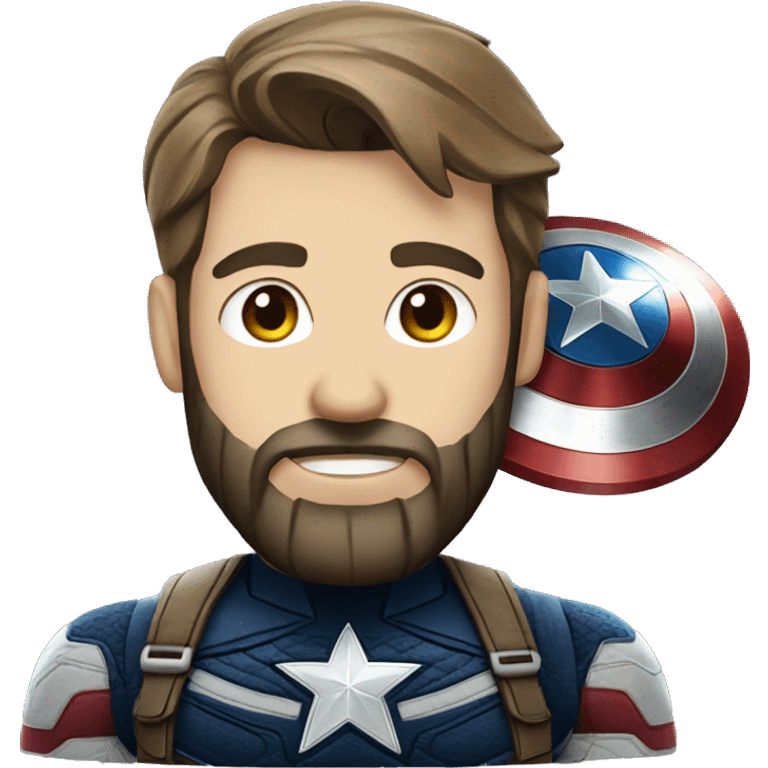 captain america with a beard emoji