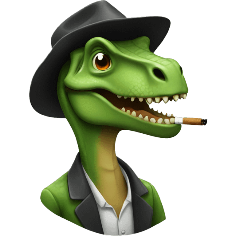 dinosaur smoking emoji