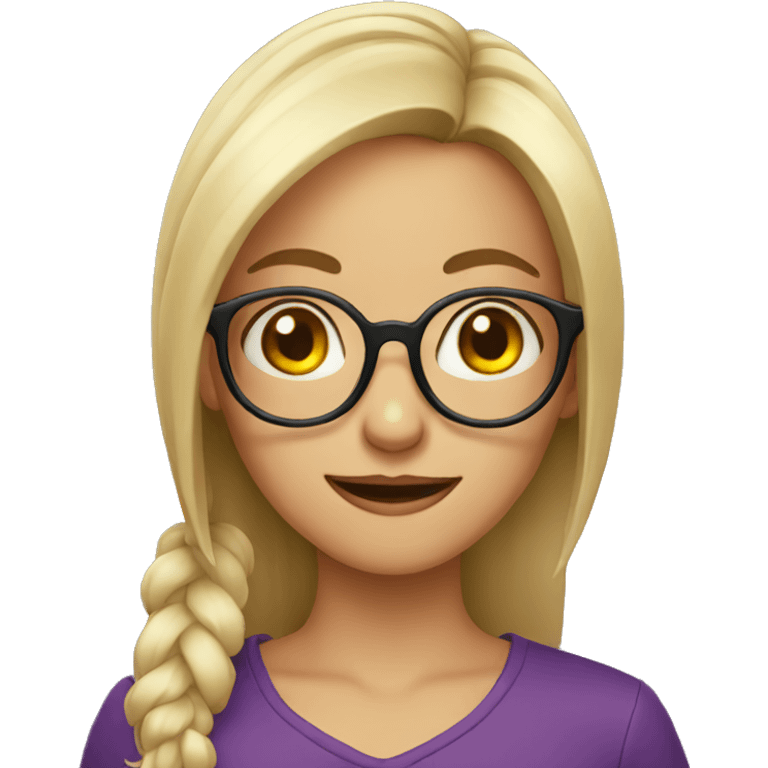 Crazy girl with glasses emoji