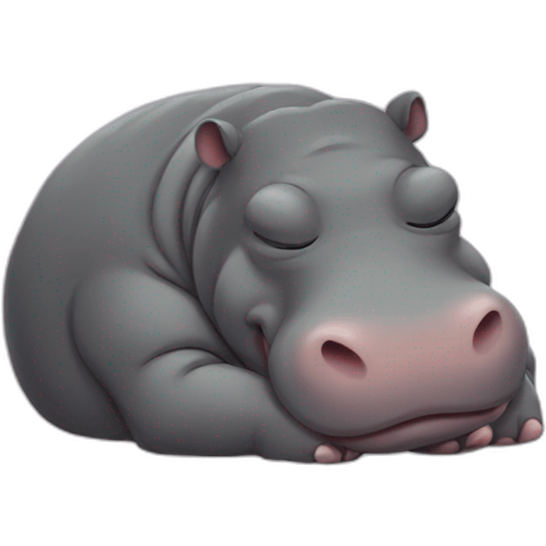 Sleeping hippo emoji